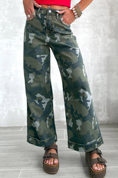 Baggy Wide Leg Camo Pants