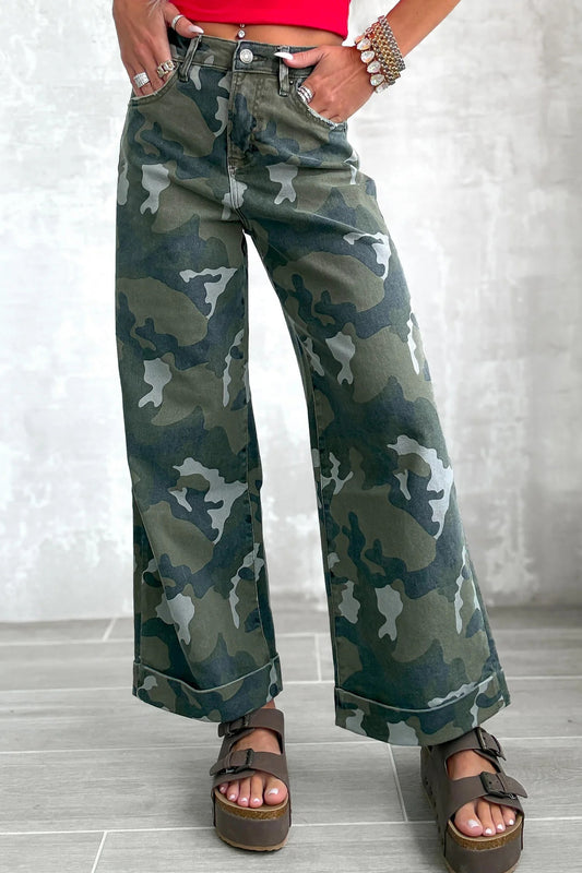 Baggy Wide Leg Camo Pants
