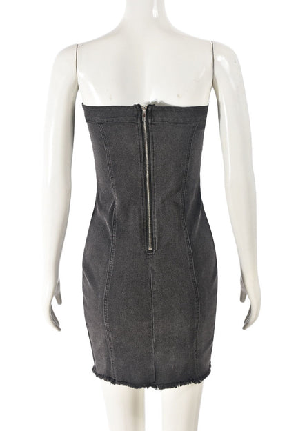 Strapless Mini Denim Dress