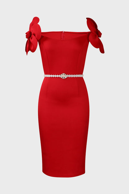 Flower Slim Hip Dress
