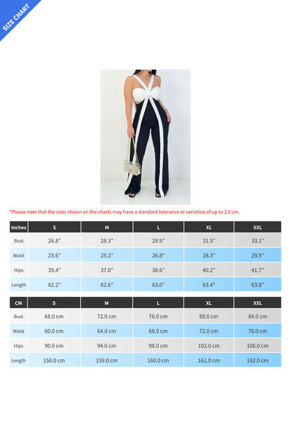 Crisscross Ribbon Cutout Jumpsuit