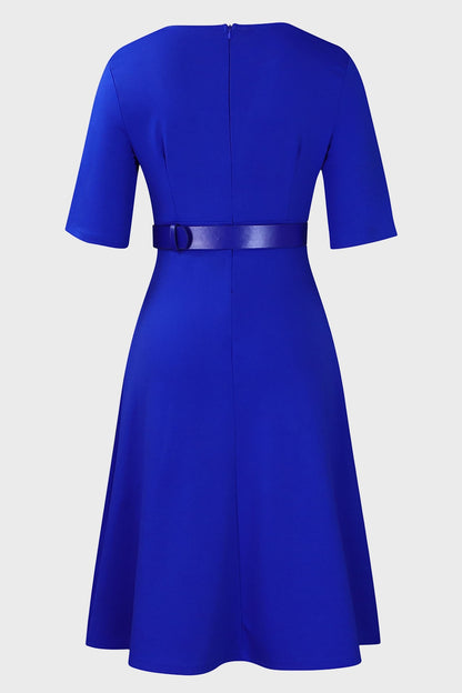 Solid Color Midi Dress