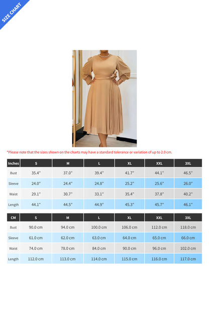 Solid Color A-Line Dress