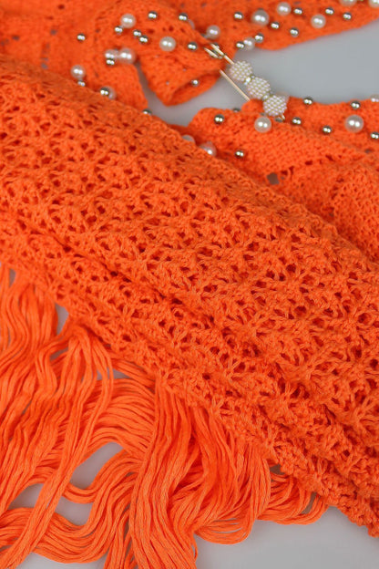 Embellished Crochet Fringe Dress