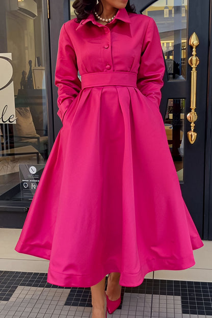 Solid Shirt Dress