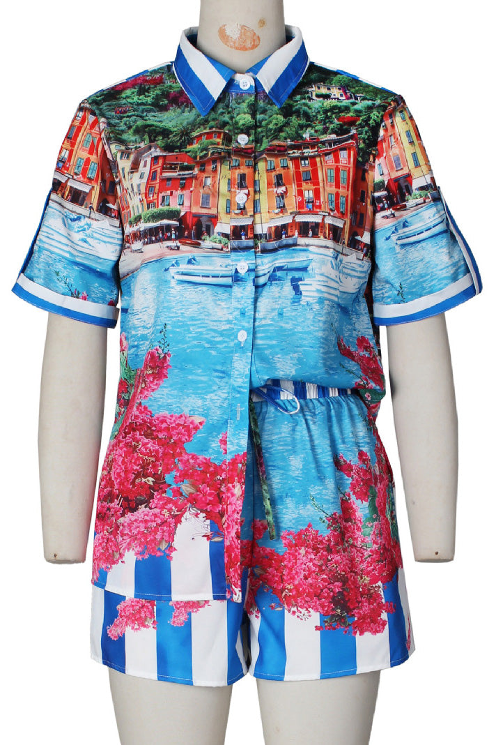 Floral Glow Short Set