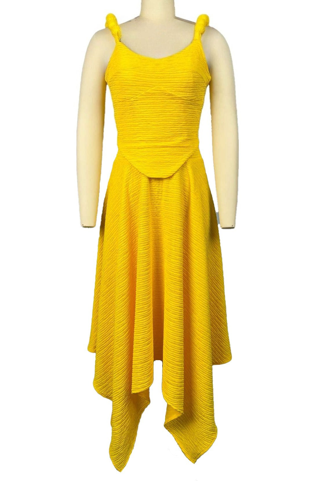 Solid Cami Top & High Waist Skirt Set