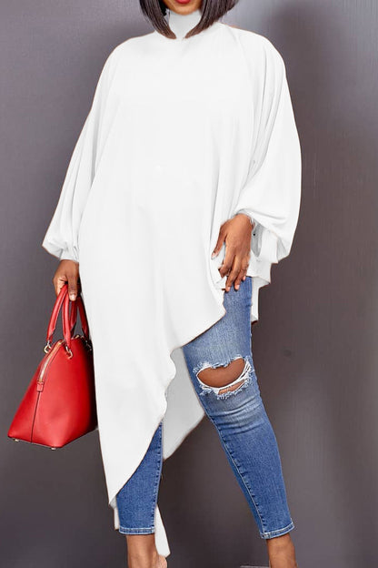 Asymmetrical Hem Shirt Dress