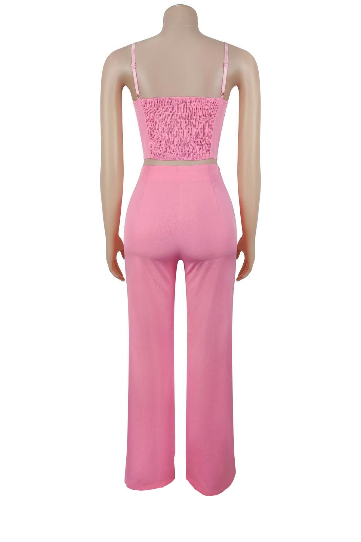 Asymmetrical Button Cami Pant Set