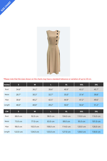 Button Sleeveless Dress