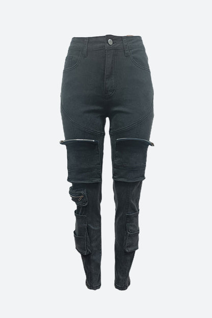 Patch-Pockets Skinny Jeans