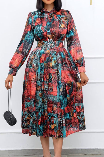 Printed Evening Party Dress