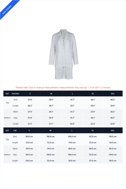 Polka Dot Blazer & Shorts Set