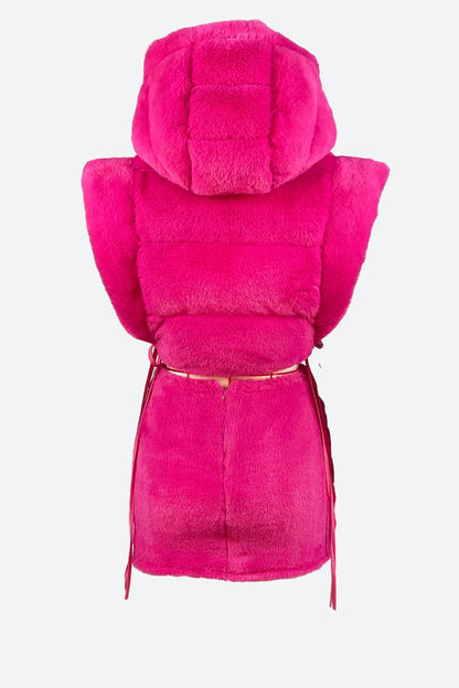 Faux Fur Teddy Vests Sets