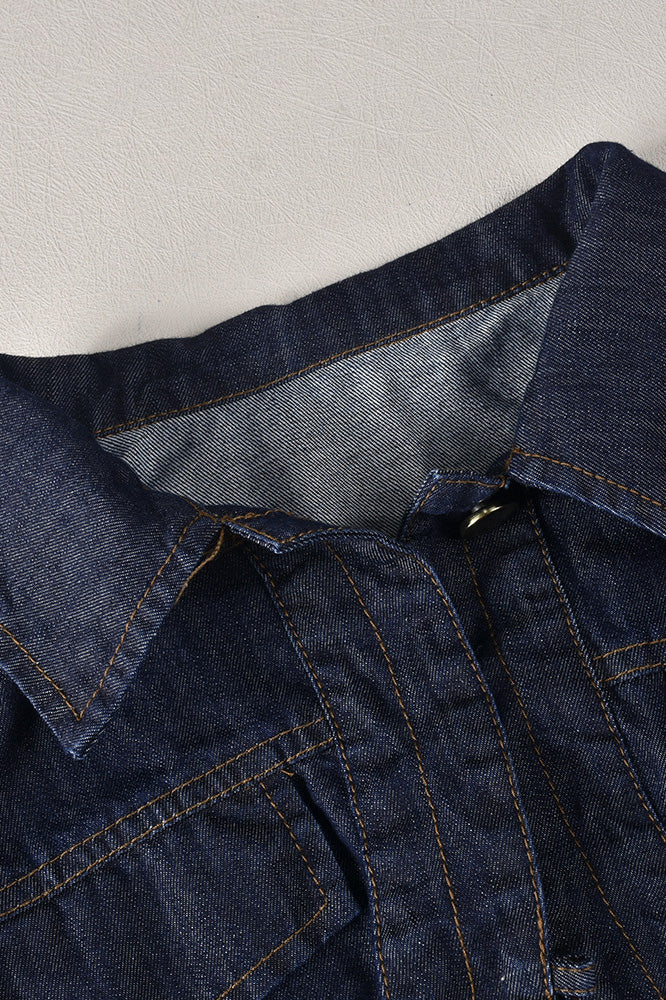Cropped Denim Shirt