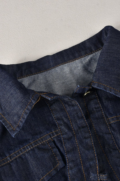 Cropped Denim Shirt