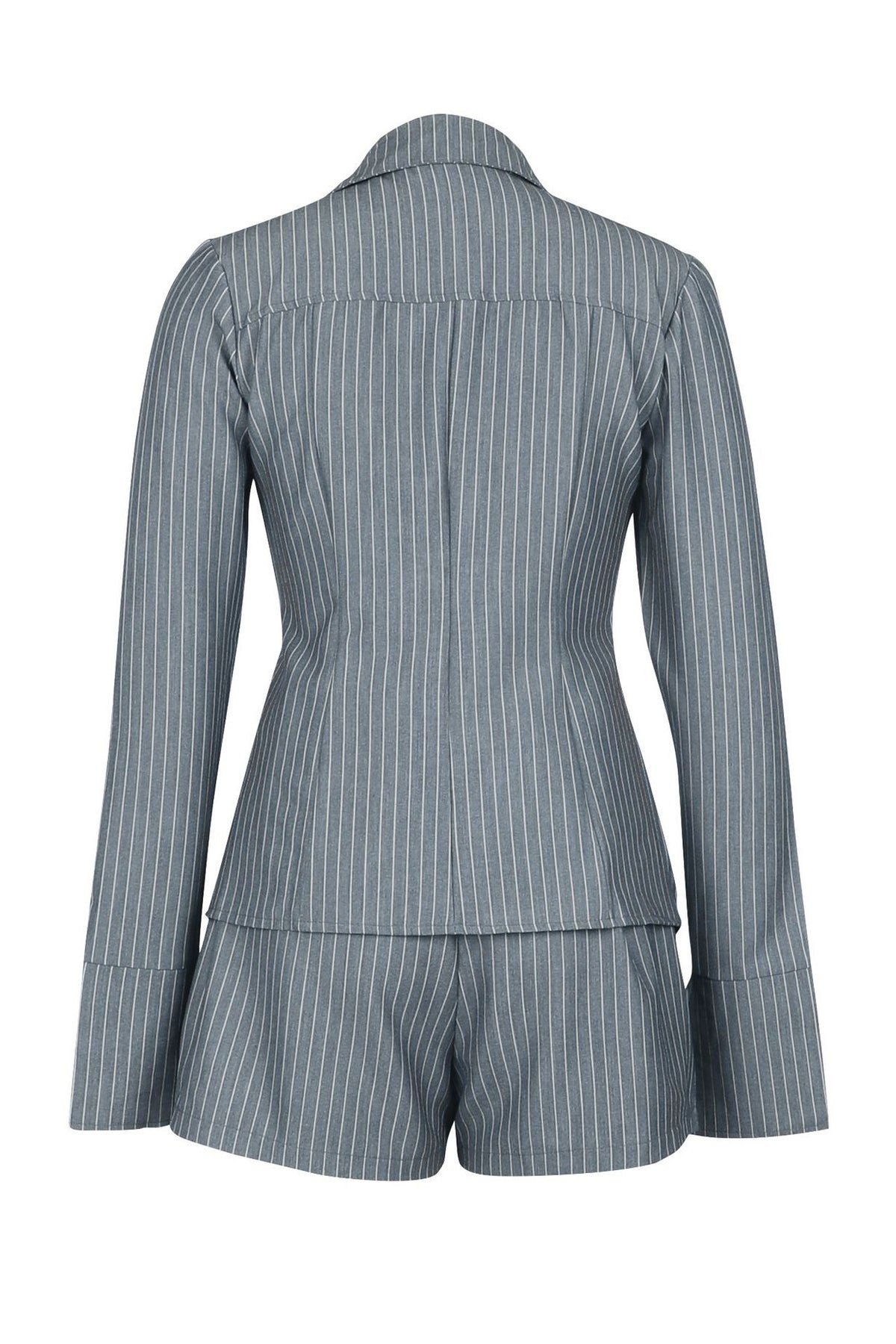 Striped Tie Front Shirt & Shorts Set