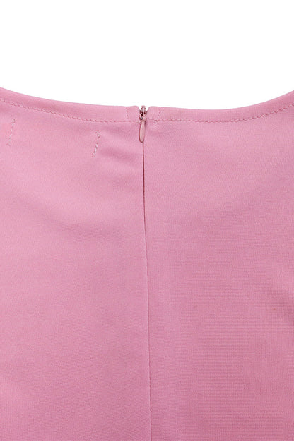 Office Pleated Pencil Dress Women's Slim Fit