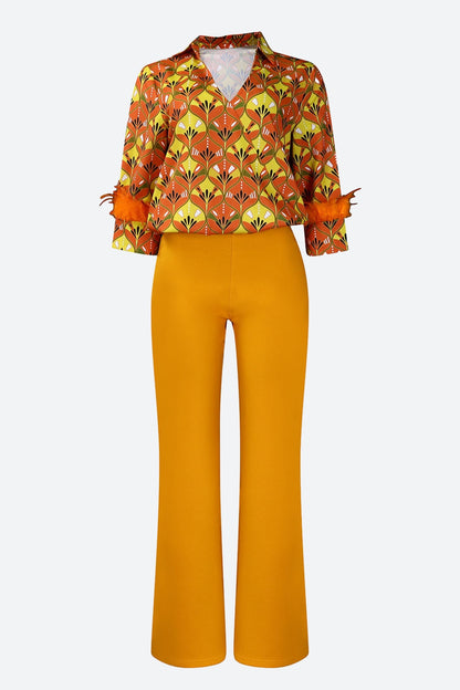 Printed Shirt & Pants Set