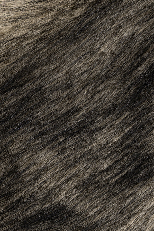 Faux Fur Halter Front Slit Fuzzy Top