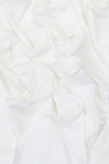 Solid Color Ruffle Hem Spaghetti Strap Dress