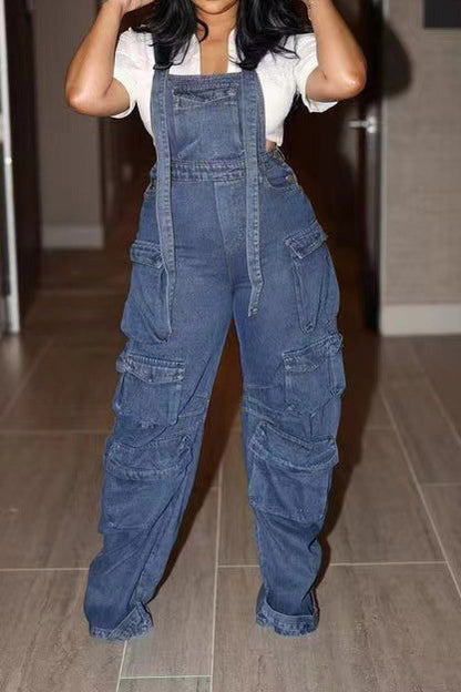 Streetwear Denim Jumpsuit
