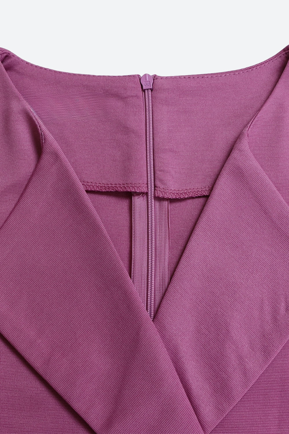 Three-Quarter Sleeve Ruched Waist Dress