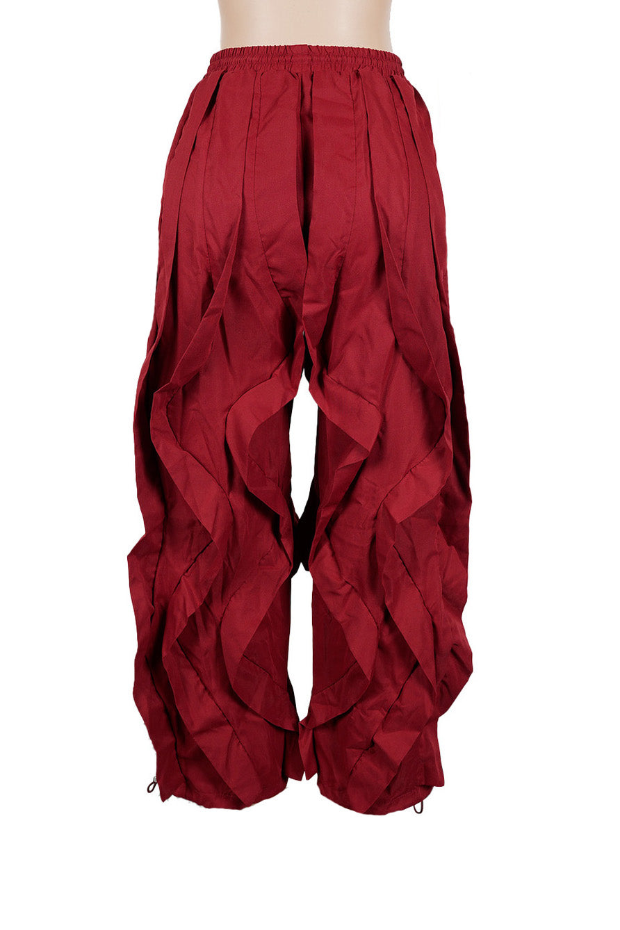 Patchwork Cargo Lantern Jogger Pants