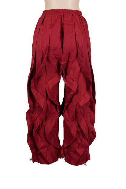 Patchwork Cargo Lantern Jogger Pants
