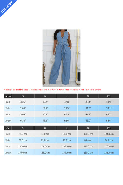 Zipper Up Sleeveless Jumpsuit