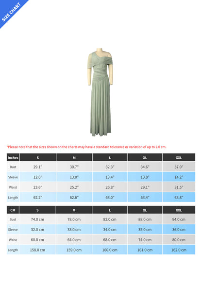 Asymmetrical Ruched Corset Maxi Dress