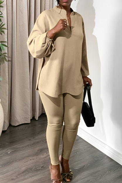 Loose Fit Tops and Legging Jogger Pants Suit
