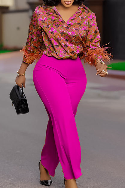 Printed Shirt & Pants Set