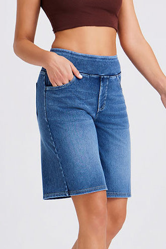 High-Stretch Fitness Bermuda Shorts