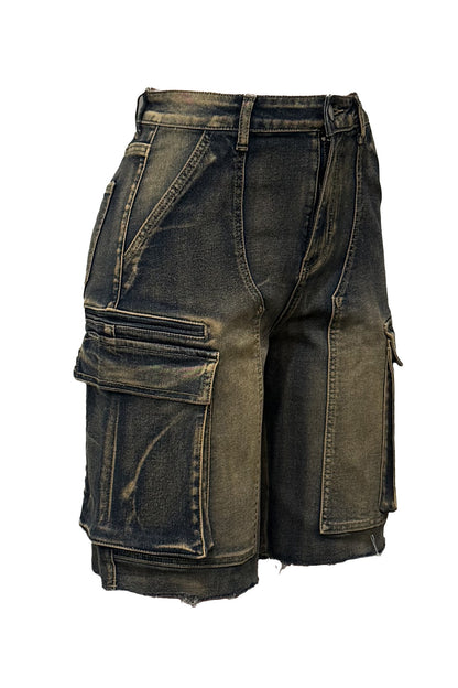 Cargo Denim Shorts
