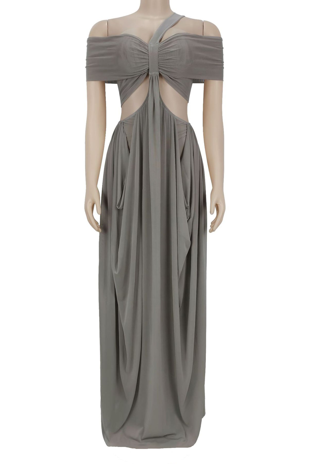 Off-Shoulder Cutout Maxi Dress