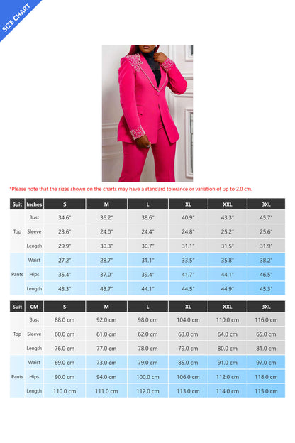 Long Sleeve Slim Fit Stretch Suit Set