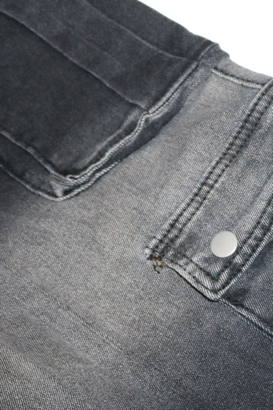 Casual Multi-Pocket Ombre Wide-Leg Jeans