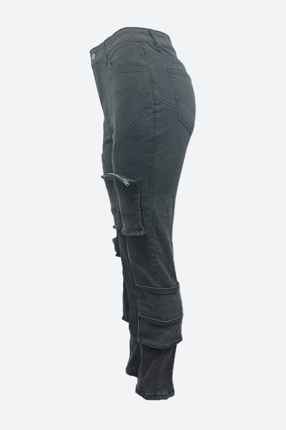 Patch-Pockets Skinny Jeans