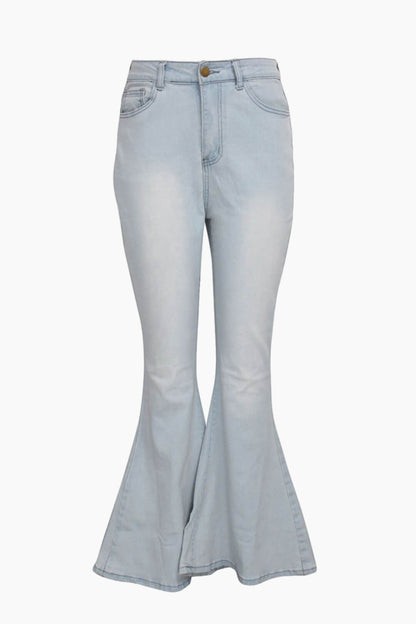 High Waist Bell Bottom Jeans