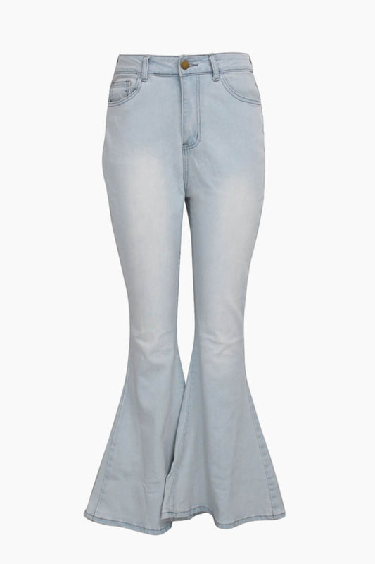 High Waist Bell Bottom Jeans