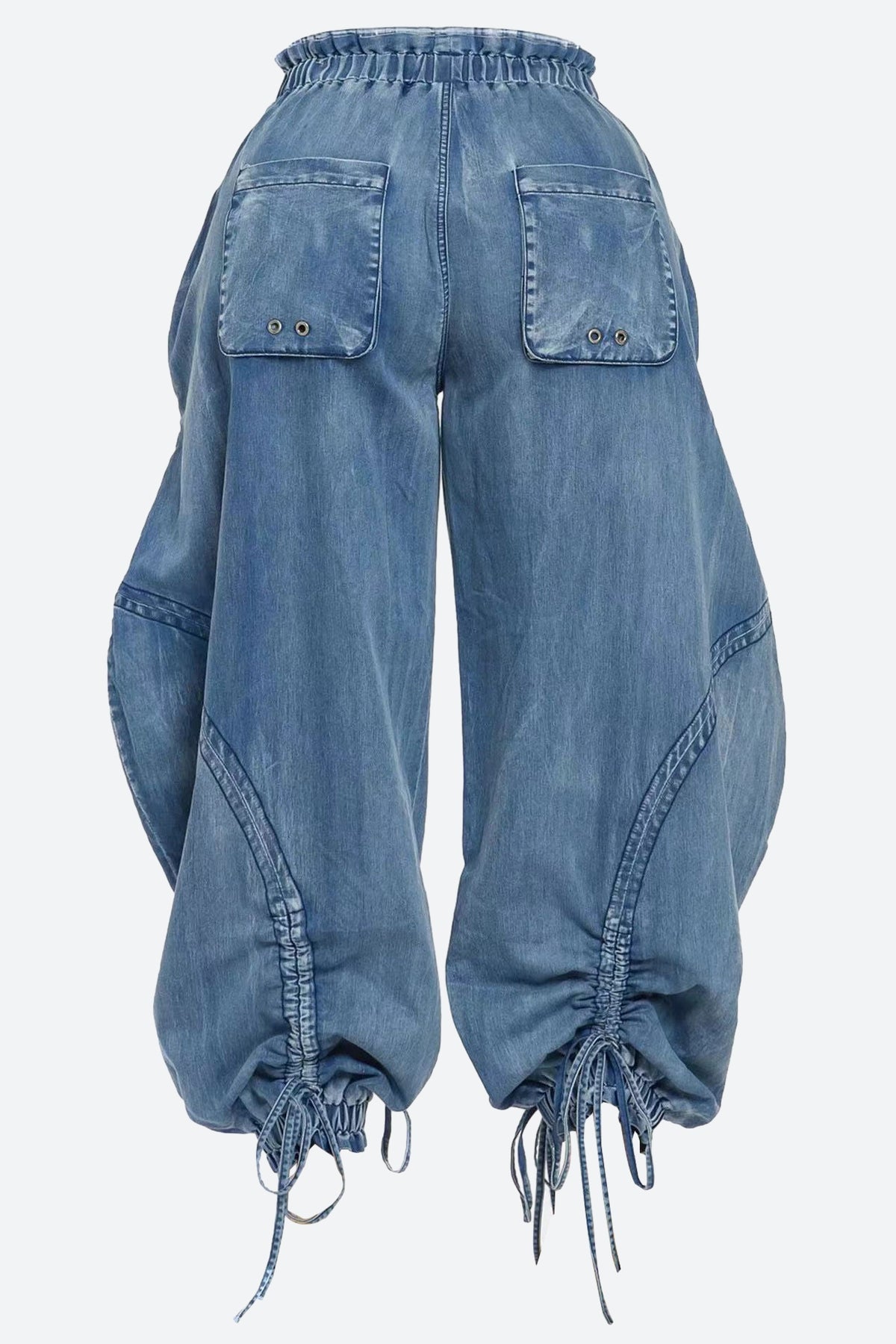 Denim Pocket Cargo Jeans