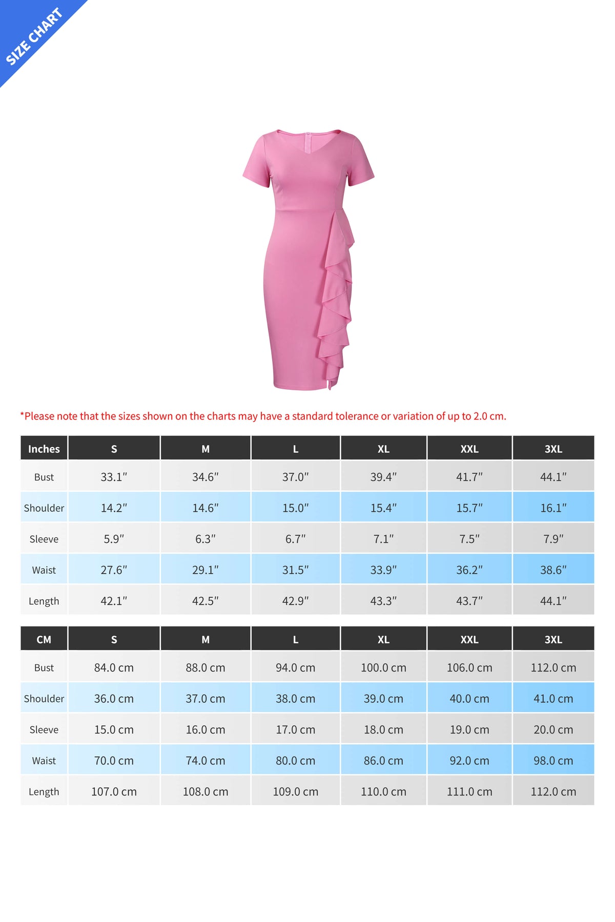 Solid Color Hip Ruffled High-Waisted Dress