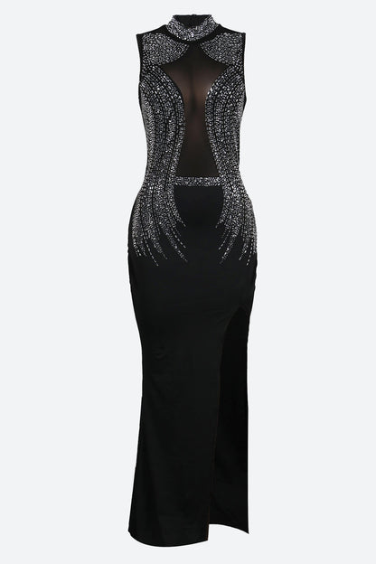 Turtleneck Sequin Bridal Dress