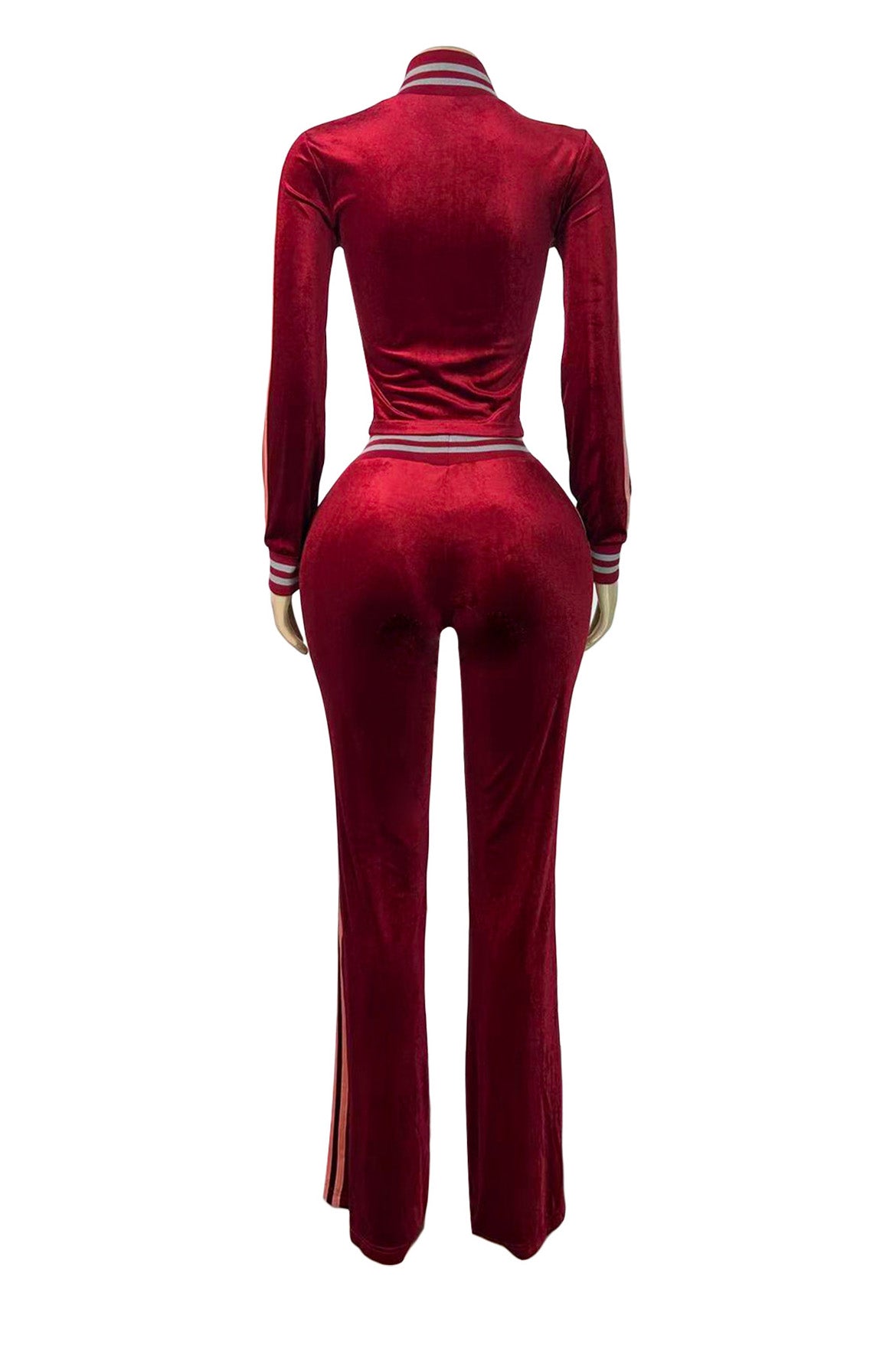 Graphic Velour Flared Track Set