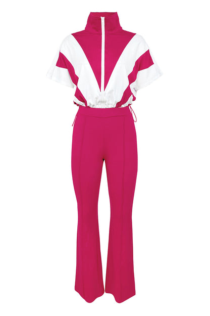Elastic Waist Colorblock Sport 2-Piece Set