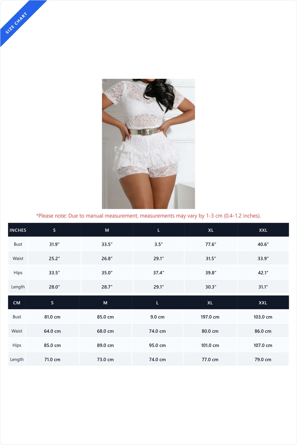 Mock Neck Sheer Lace Ruffle Romper