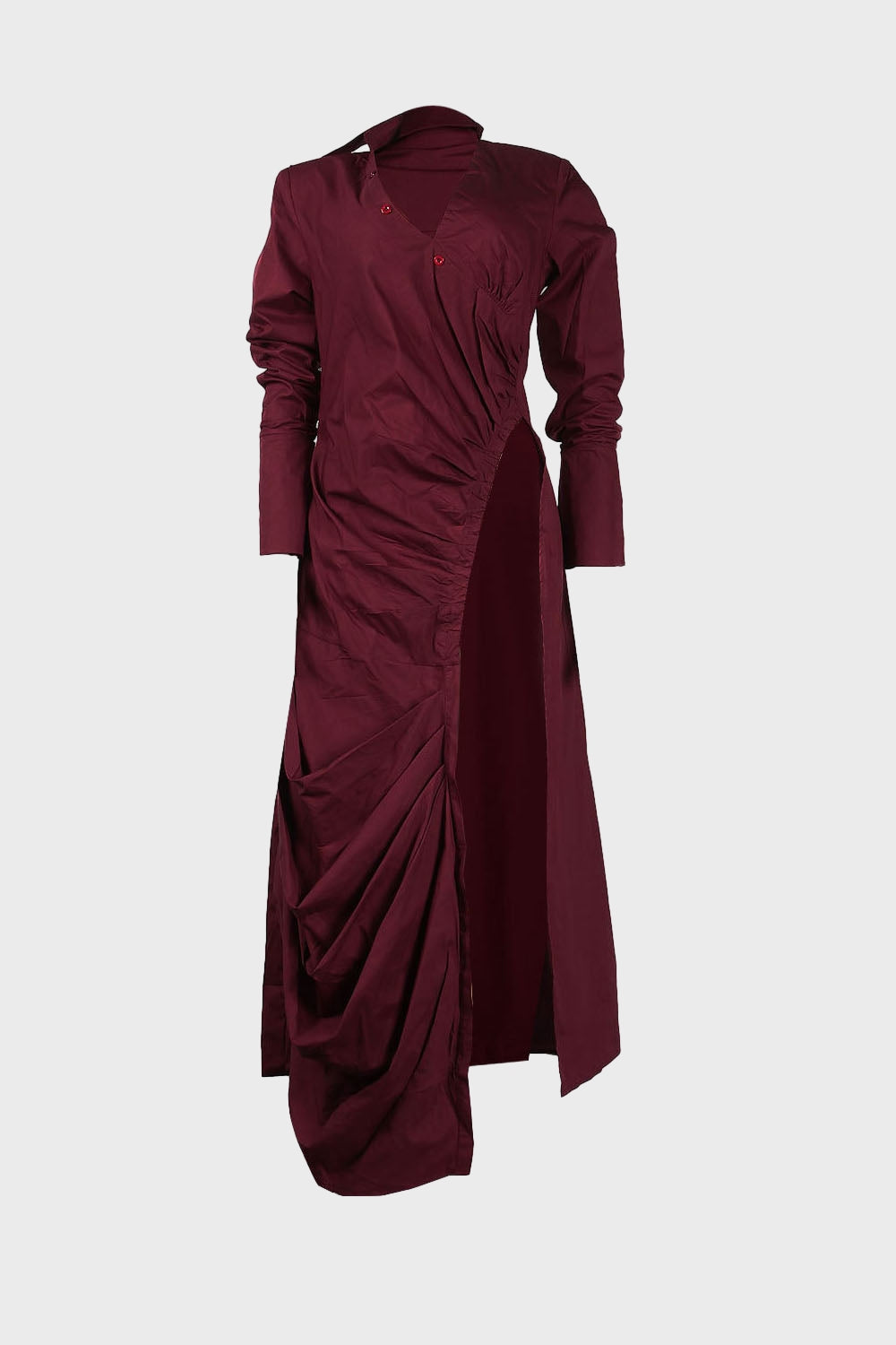 Deep V Side Slit Slim Nightclub Maxi Dress