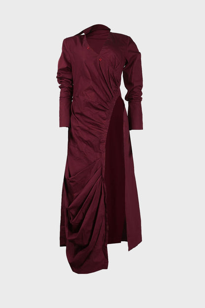 Deep V Side Slit Slim Nightclub Maxi Dress