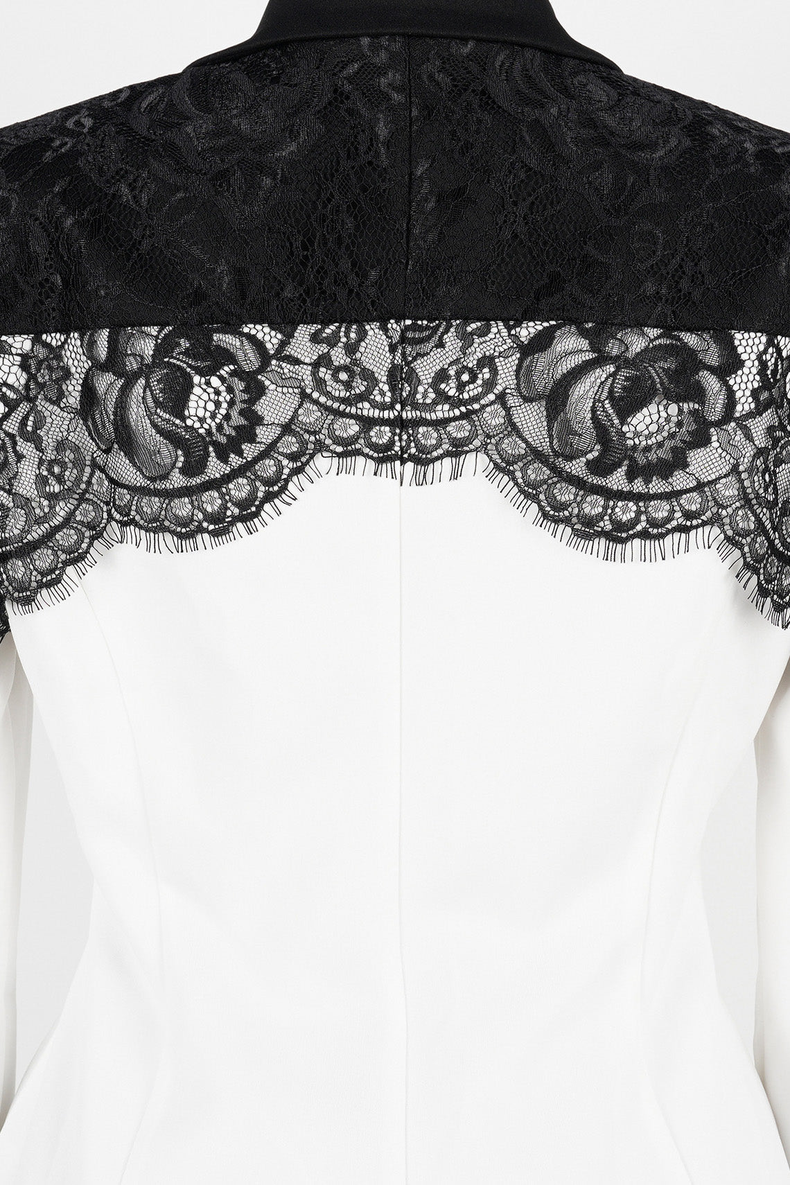 Lace Panel Slim Fit Blazer & Pants Set